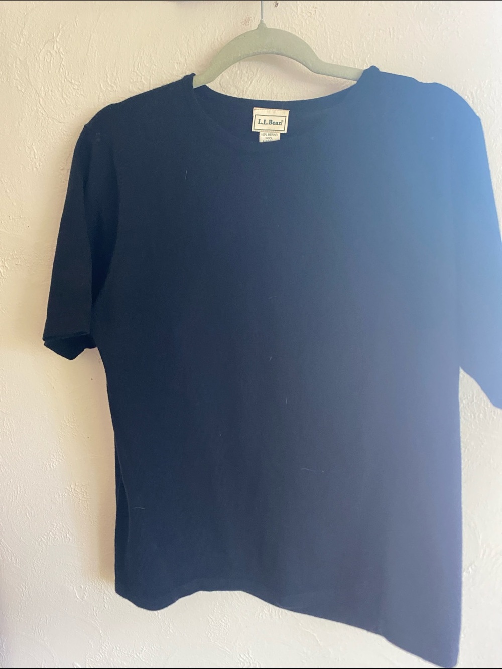 Vintage L.L. Bean Women's Navy Crewneck Sweater